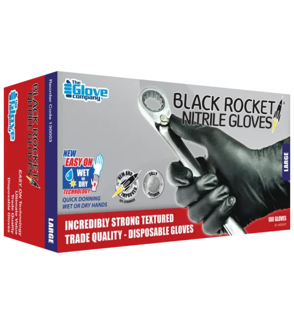 Black Rocket Nitrile Gloves