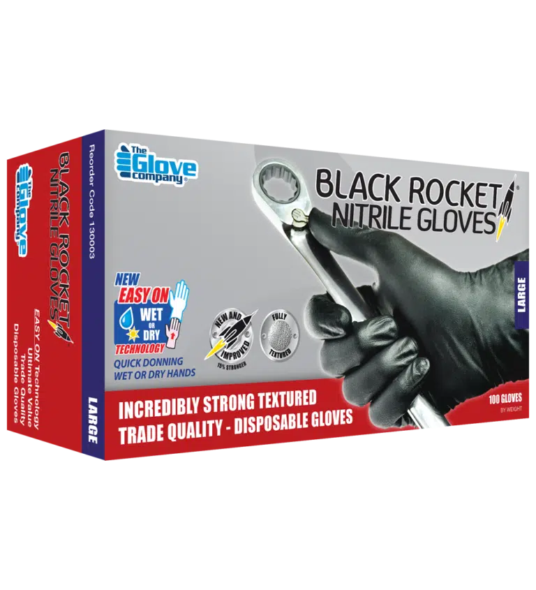 Black Rocket Nitrile Gloves