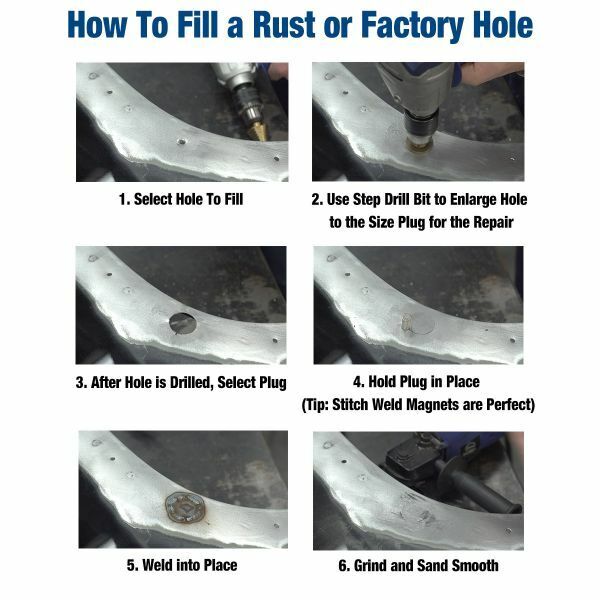 Eastwood Sheet Metal Plug Hole Patch Kit - Image 6