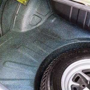 Eastwood Trunk Paint Black/Aqua Spatter Finish - Image 3